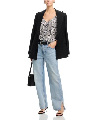 Roy High Rise Wide Leg Jeans in Blue