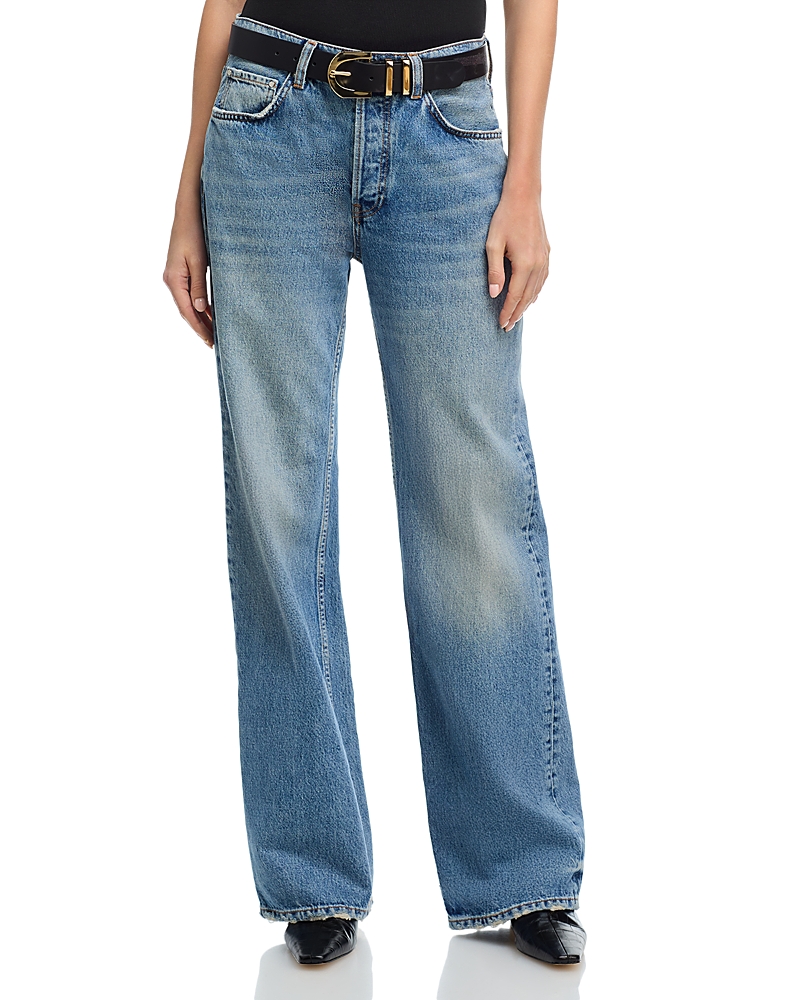 Anine Bing Mid Rise Wide Jeans
