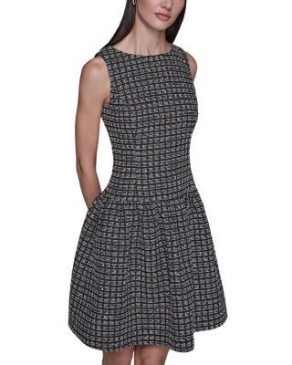 Mini Grid Nubby Dress