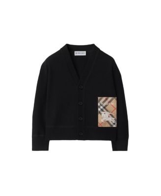  Check Label Wool Cardigan - Baby