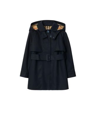 Girls' Cotton Hooded Trench Coat - Little Kid, Big Kid