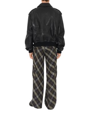  Leather Bomber Jacket