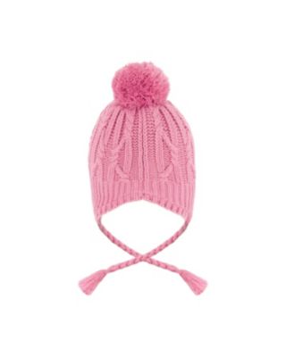 Girls' Lined Winter Hat with Pompom - Little Kid, Big Kid