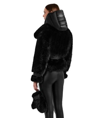 Chloe Faux Fur Jacket with Removable Puffer Hood