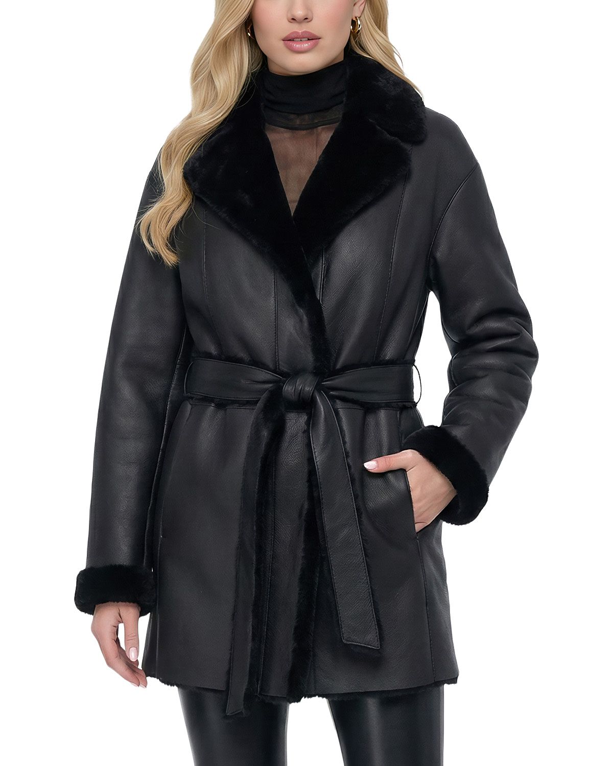 Gorski Merino Shearling Lamb Stroller Coat