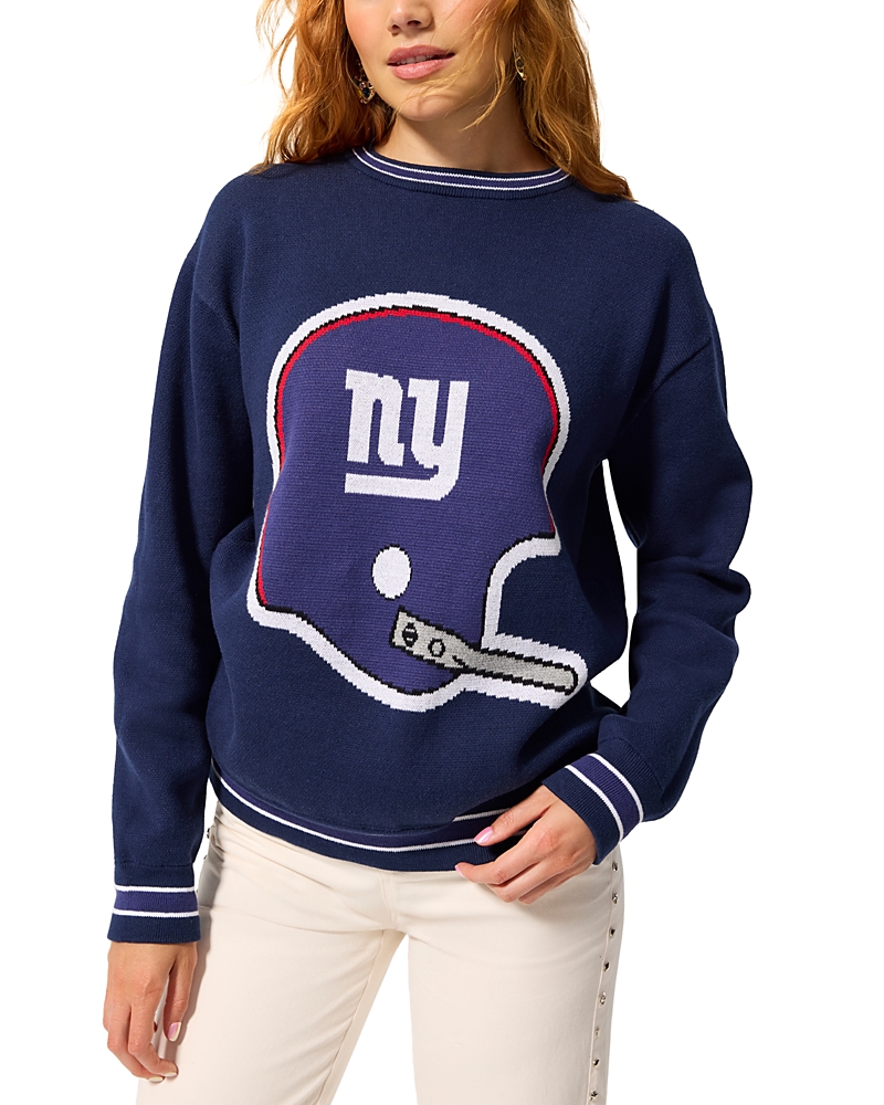 Terez New York Giants Navy 1961 Helmet Jacquard Crewneck Sweater