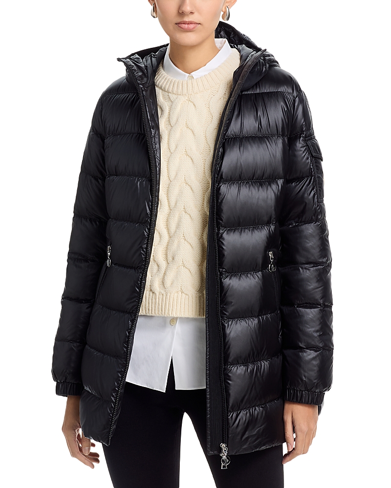 Moncler Glements Hooded Down Jacket In Black