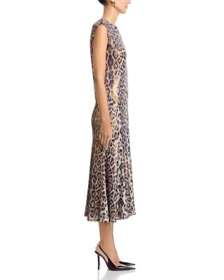 Leopard Fitted Maxi Dress