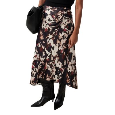 Women's Abstract Print Midi Skirt