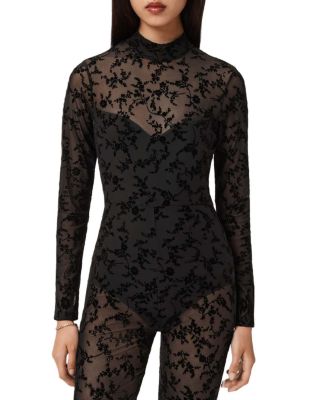 Rylee Flocked Lace Catsuit