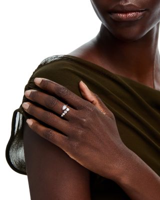 Luxe Collection Certified Lab Grown Diamond Graduated Round & Pear Ring in 14K Gold, 1.0 tcw