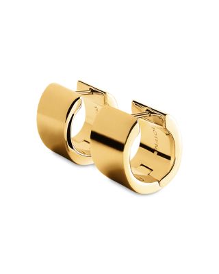 Petite Signature Hoop Earrings in 18K Gold Plated