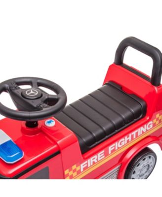  Unisex Mercedes Antos Kids Fire Truck 1-Seater Push Car - Ages 2-4