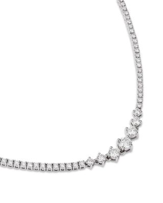 Luxe Collection Certified Lab Grown Diamond Necklace in 14K White Gold, 6.0 tcw