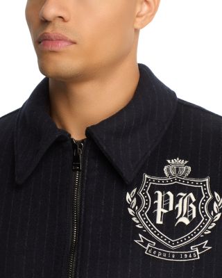 Pinstripe Varsity Jacket