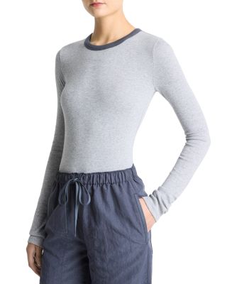 Heather Tipped Long Sleeve Tee