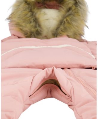 Girls' One-Piece Snug Snowsuit Designed for Car Seat - Baby