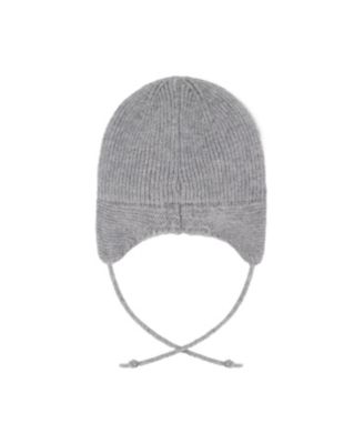  Unisex Lined Knit Hat with Ears and Strings - Baby