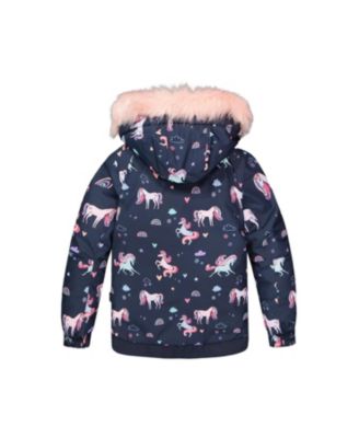  Girls' Two-Piece Unicorn Play Snowsuit - Big Kid