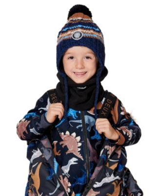  Boys' Lined Peruvian Knit Winter Hat with Pompom - Little Kid, Big Kid