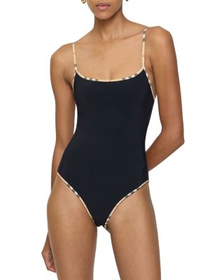 Sylvia Check Trim One Piece Swimsuit