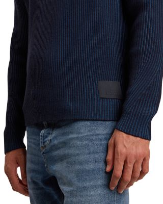 Timmno Long Sleeve Plated Rib Sweater