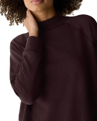 Cozy Brushed Terry Round Neck Long Boxy Top