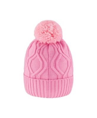 Girls' Lined Knit Pompom Hat - Baby