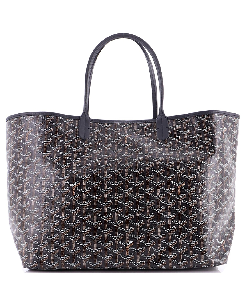 Pre-owned Pre-owned Goyard Goyard Pm Saint Louis Tote Coated Canvas In Black