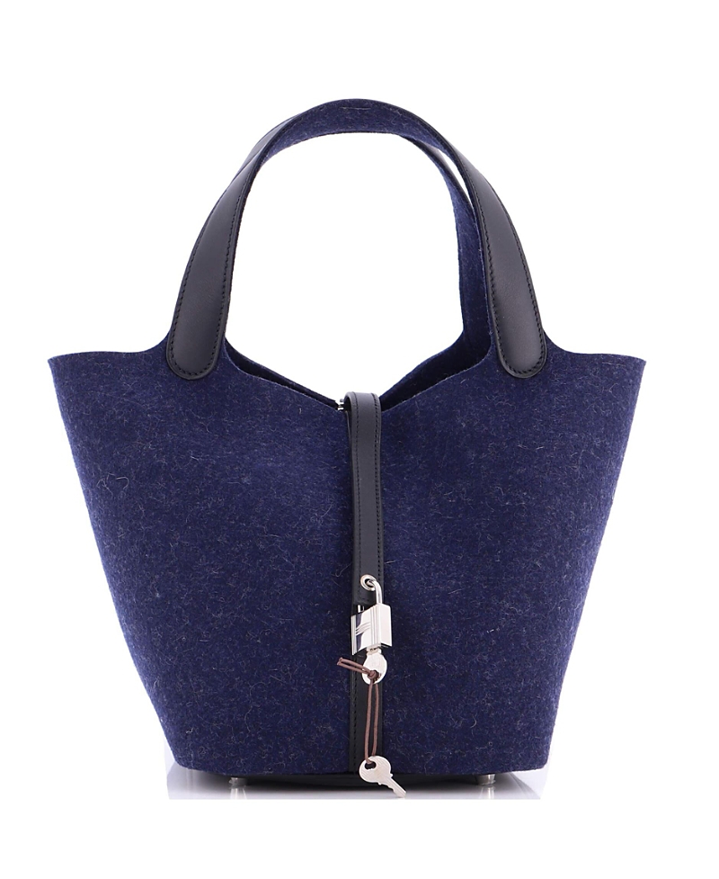 Pre-owned Pre-owned Hermes Hermes Mm Picotin Lock Bag Felt With Leather