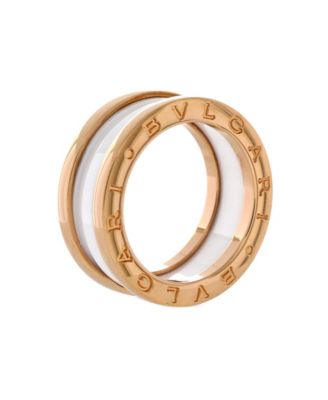 B.Zero1 Two Band Ring 18K Gold and Ceramic