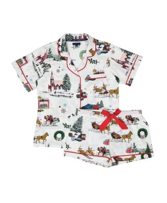 Holiday Toile Pajama Shorts Set