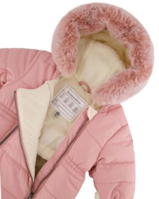 Girls' One-Piece Layette Snowsuit Designed for Car Seat - Baby