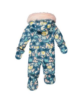 Girls' One-Piece Play Snowsuit Designed for Car Seat Cat - Baby, Little Kid
