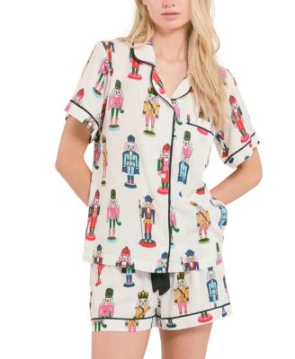 Holiday March Pajama Shorts Set