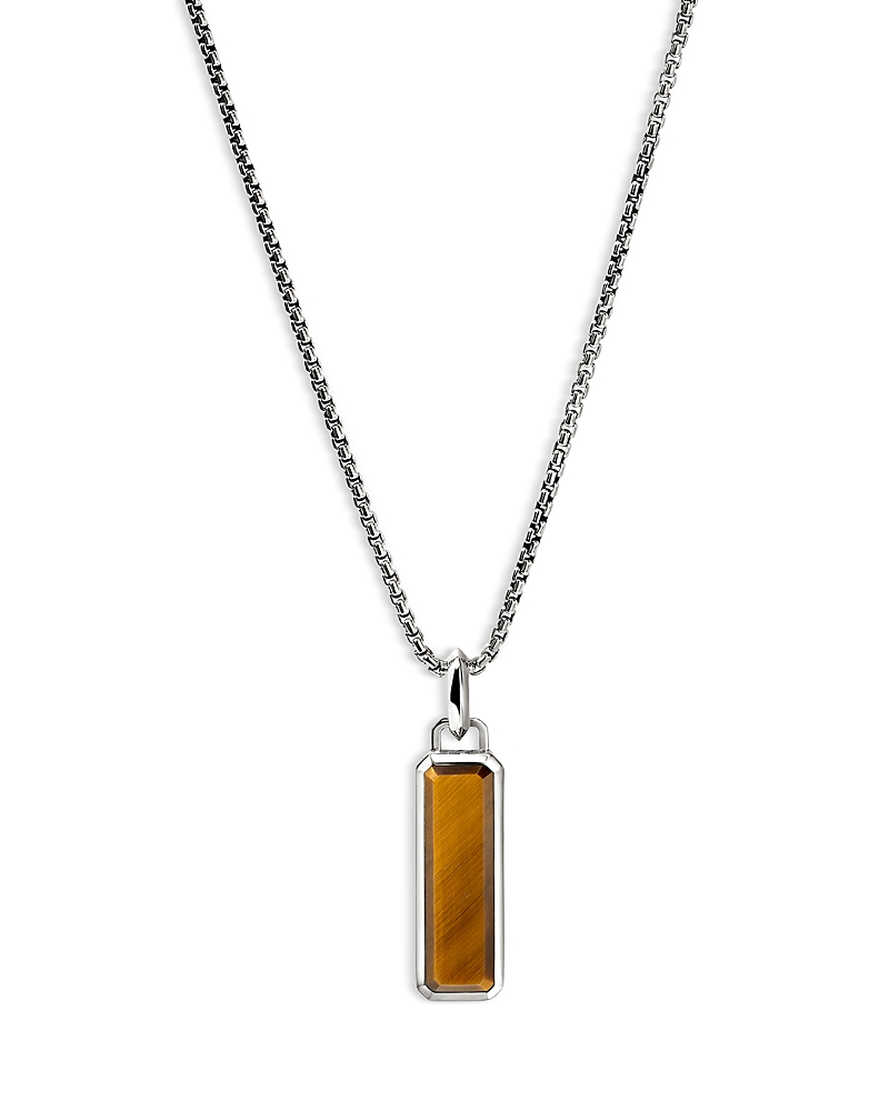 John Hardy Tiger Eye Talisman Necklace In Sterling Silver