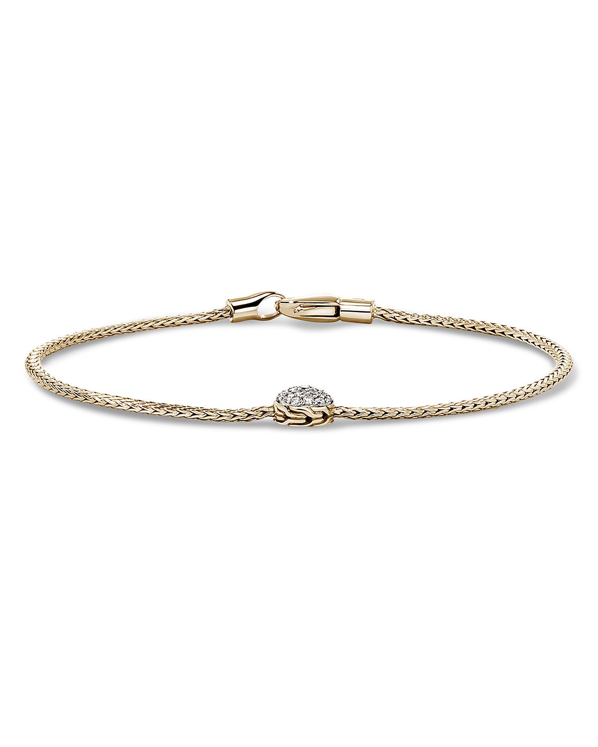 John Hardy 14K Yellow Gold Jh Essentials Diamond Pave Bracelet