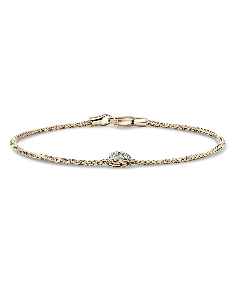 John Hardy 14k Yellow Gold Jh Essentials Diamond Pave Bracelet In Gold