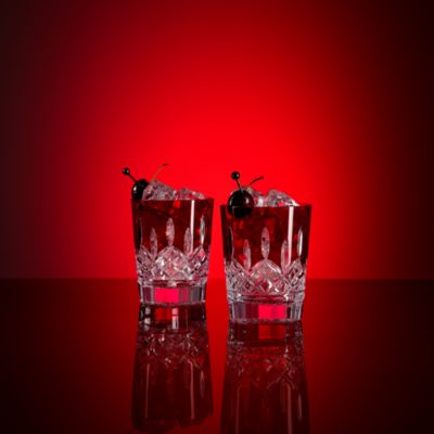 Lismore Red Double Old Fashioned Glasses, Set of 2