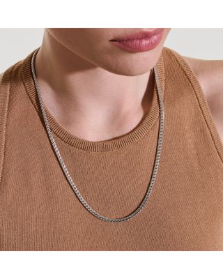 Men's Sterling Silver Icon Mini Link Necklace, 18"