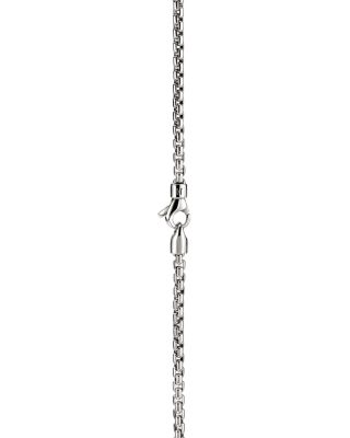 Men's Sterling Silver Chain Box Link Necklace, 20"