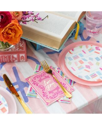  Book Club Printed Large Paper Napkins, Set of 16