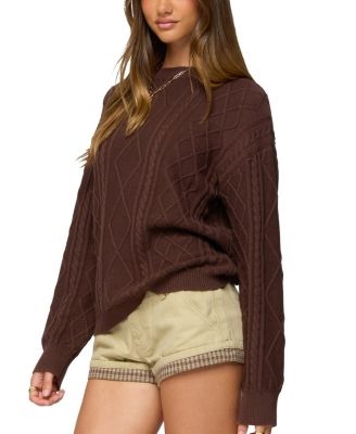 Jessy Cable Knit Oversized Sweater