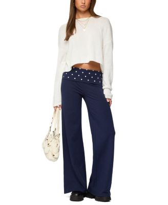  Reeva Polka Dot Fold Over Pants