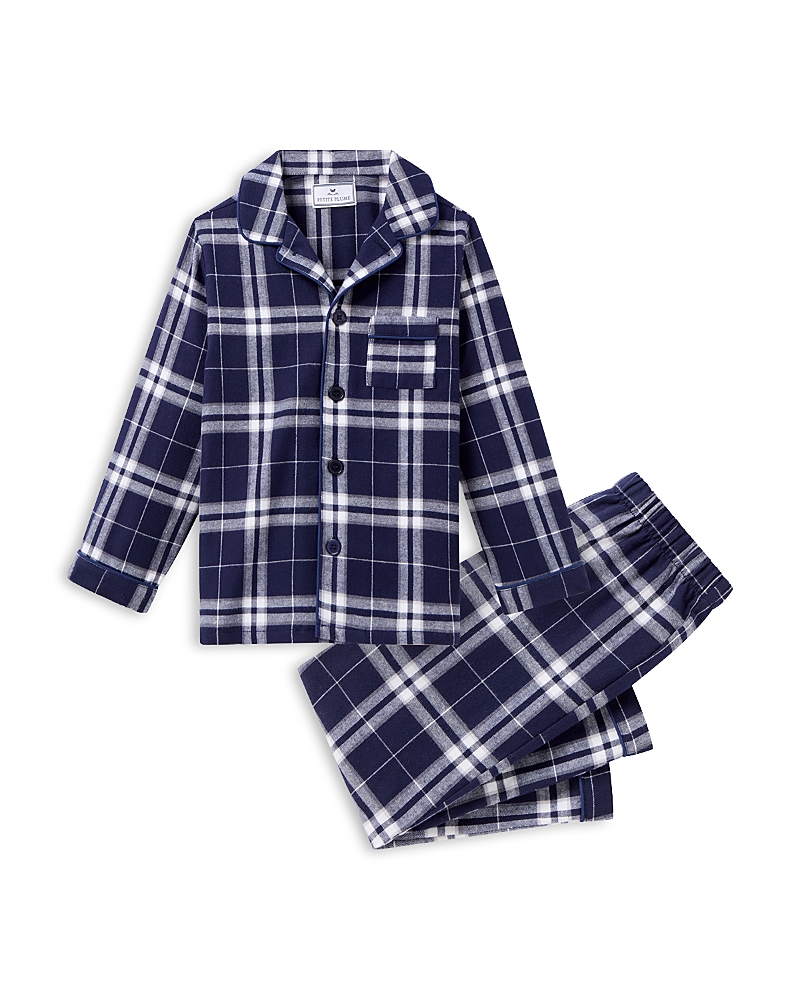 Petite Plume Unisex Brushed Twill Pajamas in Oxford Tartan - Little Kid, Big Kid