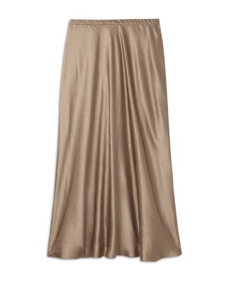 Textured Satin Bias Skirt