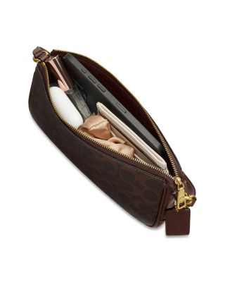 Plaza Mini Signature Canvas Shoulder Bag