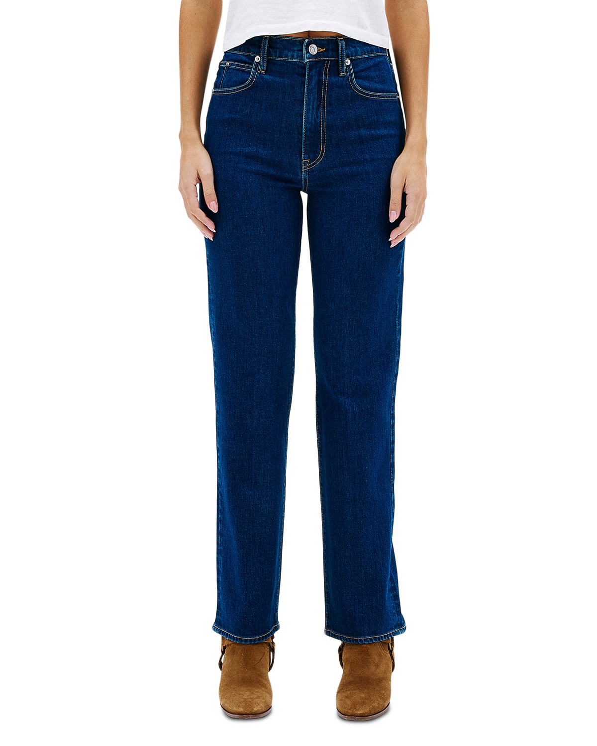 pistoladenim.com Bri High Rise Slim Straight Jean - Nightfall