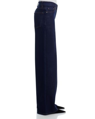 Le Slim Palazzo High Rise Wide Leg Jeans in Rinse