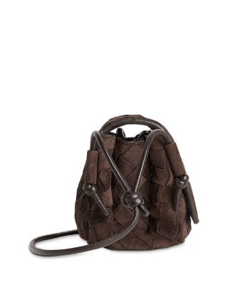 Notturno Intrecciato Suede Pouch